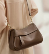 soft brown leather shoulder bag