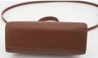 elegant brown structured satchel