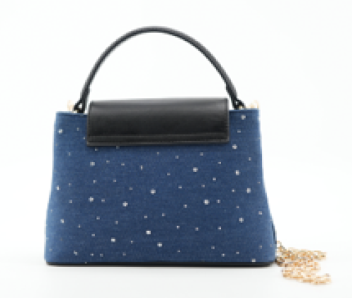 Sparkling denim crossbody bag