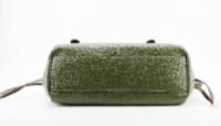 olive-green vintage-style handbag
