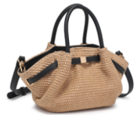 soft grey leather handbag