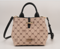 chic brown textured tote