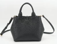 chic brown textured tote