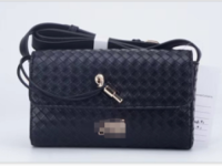 black textured crossbody bag