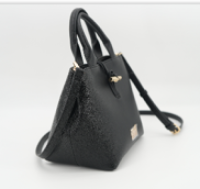 chic brown textured tote